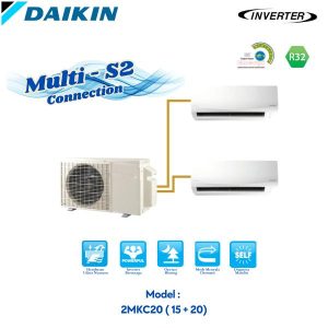 AC DAIKIN MULTI SPLIT COMBO 2MKC20 (½ PK + ¾ PK) atau (15 + 20) GARANSI RESMI